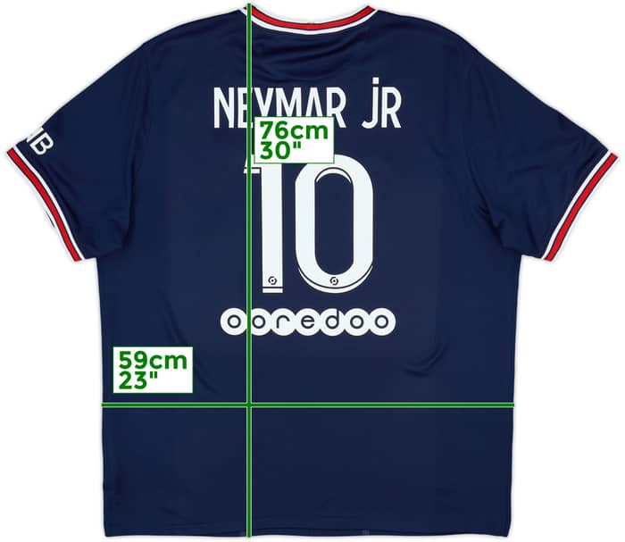 2021-22 Paris Saint-Germain Home Shirt Neymar Jr #10 - 8/10 - (XL)