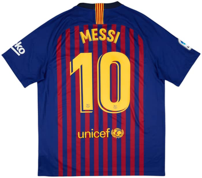 2018-19 Barcelona Home Shirt Messi #10 - 9/10 - (L)
