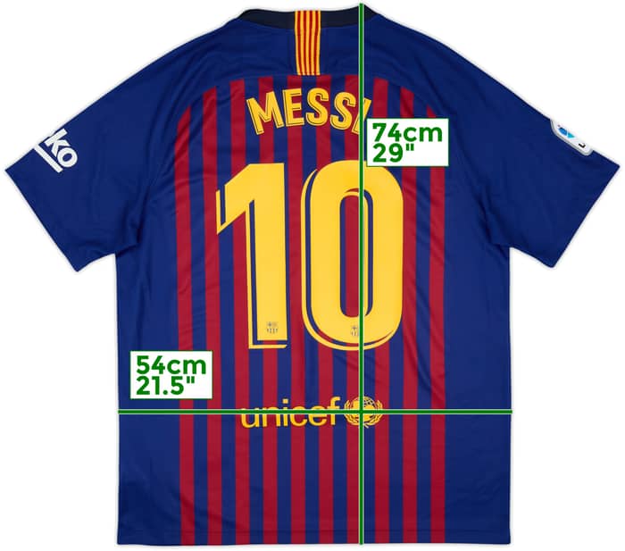 2018-19 Barcelona Home Shirt Messi #10 - 9/10 - (L)