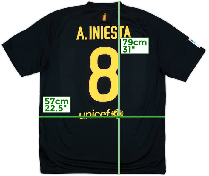 2011-12 Barcelona Away Shirt A.Iniesta #8 - 10/10 - (XL)