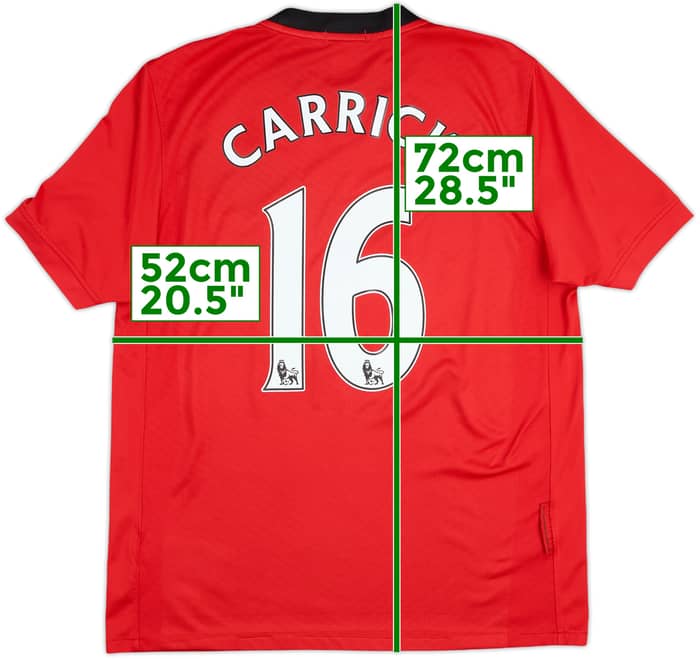 2009-10 Manchester United Home Shirt Carrick #16 - 6/10 - (M)