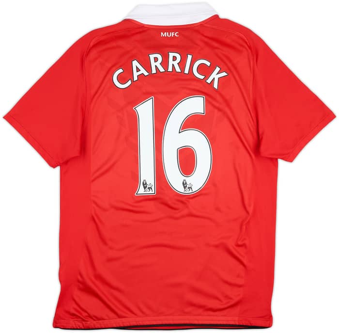 2010-11 Manchester United Home Shirt Carrick #16 - 6/10 - (M)
