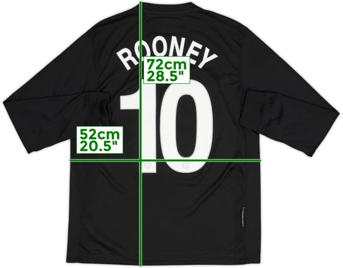 2009-10 Manchester United Away L/S Shirt Rooney #10 - 6/10 - (M)