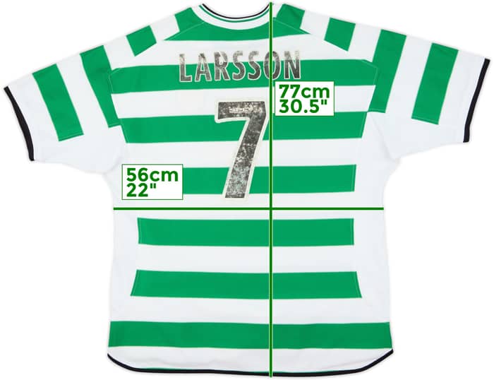 2001-03 Celtic Home Shirt Larsson #7 - 5/10 - (XL)
