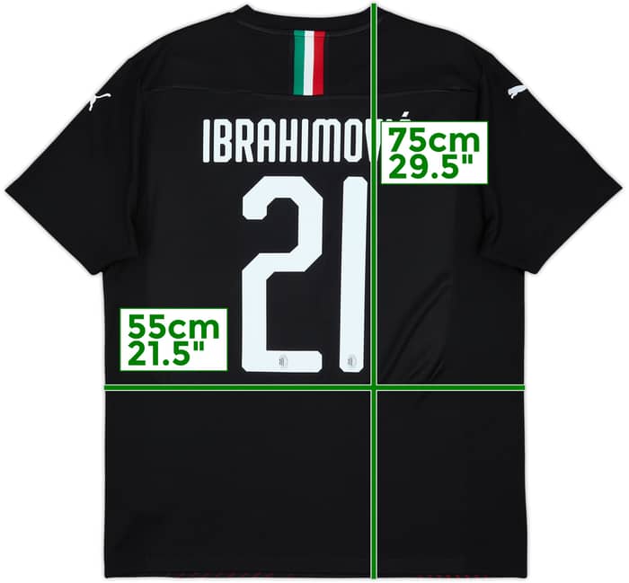 2019-20 AC Milan Third Shirt Ibrahimovic #21 - 5/10 - (L)
