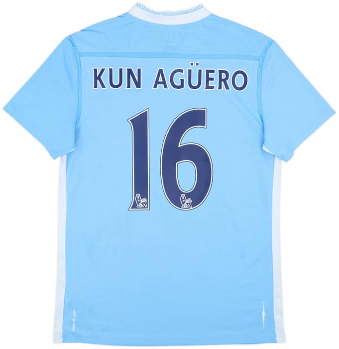 2011-12 Manchester City Home Shirt Kun Aguero #16 - 6/10 - (M)