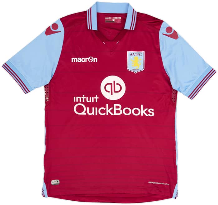 2015-16 Aston Villa Home Shirt Grealish #40 - 6/10 - (S)