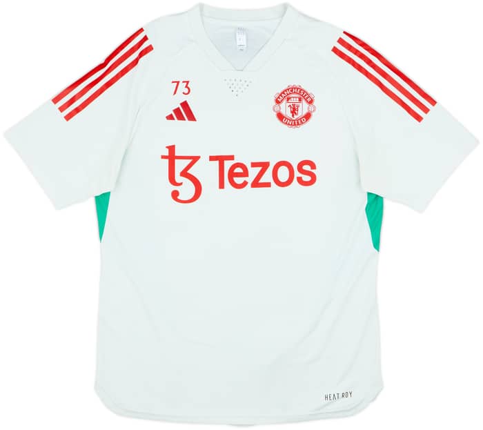 2023-24 Manchester United Player Issue adidas Training Shirt #73 - 8/10 - (M)