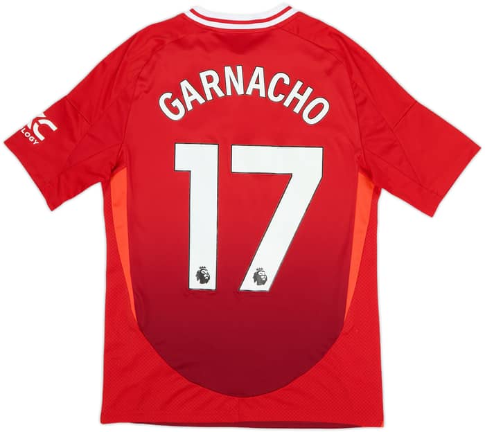 2024-25 Manchester United Home Shirt Garnacho #17 - 9/10 - (XL.Boys)