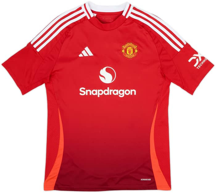 2024-25 Manchester United Home Shirt Garnacho #17 - 9/10 - (XL.Boys)