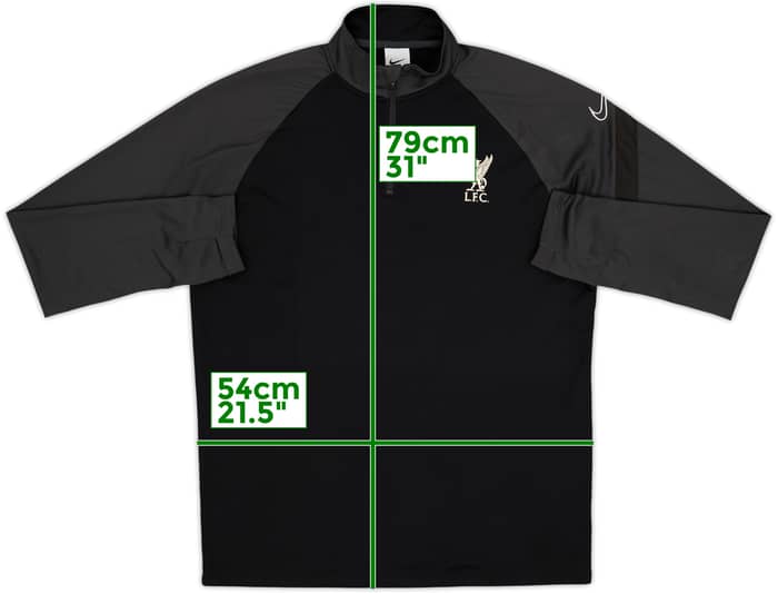 2021-22 Liverpool Nike 1/4 Zip Drill Top - 9/10 - (L)