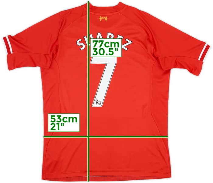 2013-14 Liverpool Home Shirt Suarez #7 - 8/10 - (L)