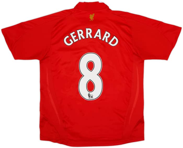 2008-10 Liverpool Home Shirt Gerrard #8 - 5/10 - (L.Boys)
