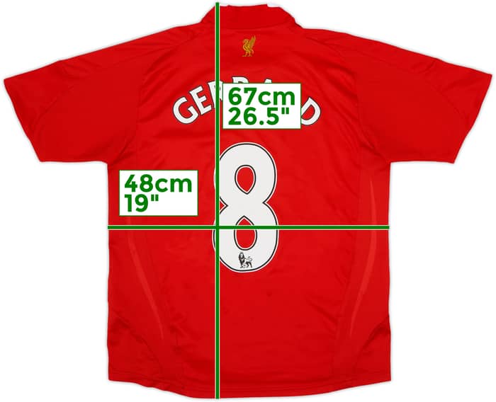 2008-10 Liverpool Home Shirt Gerrard #8 - 5/10 - (L.Boys)