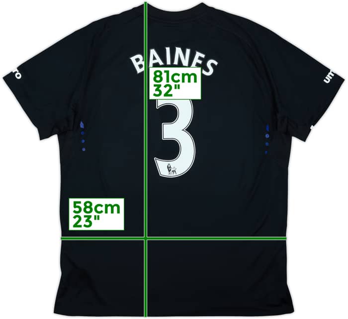 Camiseta de visitante del Everton 2014-15 Baines #3 (XL)