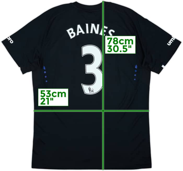 2014-15 Everton Away Shirt Baines #3 (L)