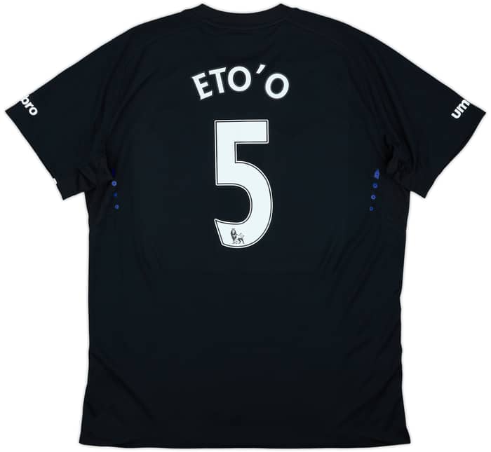Camiseta de visitante del Everton 2014-15 Eto'o #5 (XL)