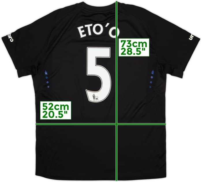 2014-15 Everton Away Shirt Eto'o #5 - 9/10 - (L)