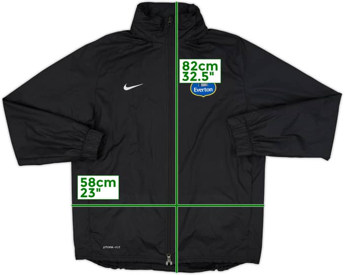 2013-14 Everton Nike Hooded Rain Jacket - 8/10 - (L)