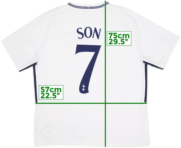 2017-18 Tottenham Home Shirt Son #7 - 8/10 - (XL)