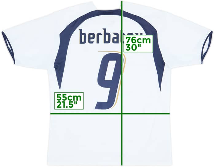 2006-07 Tottenham Home Shirt Berbatov #9 - 8/10 - (L)
