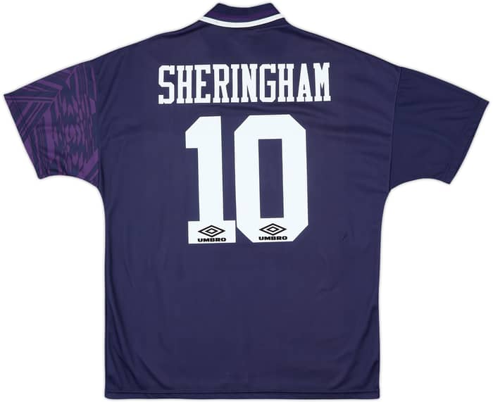 1994-95 Tottenham Away Shirt Sheringham #10 - 8/10 - (L)