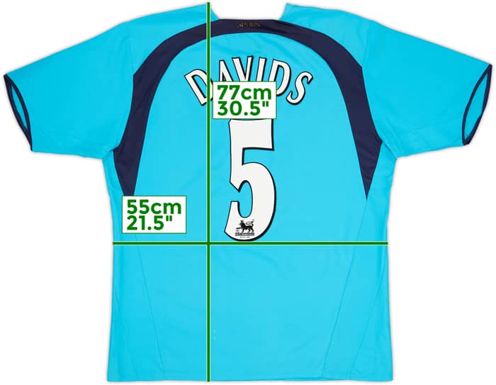 2006-07 Tottenham Away Shirt Davids #5 - 8/10 - (L)