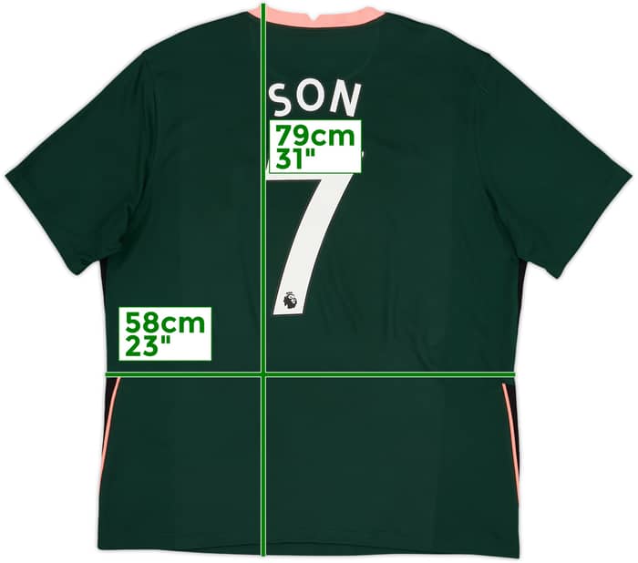 2020-21 Tottenham Away Shirt Son #7 - 9/10 - (XL)