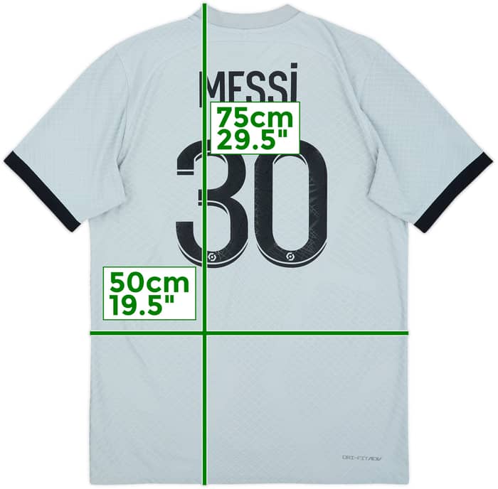 2022-23 Paris Saint-Germain Authentic Away Shirt Messi #30 - 9/10 - (M)