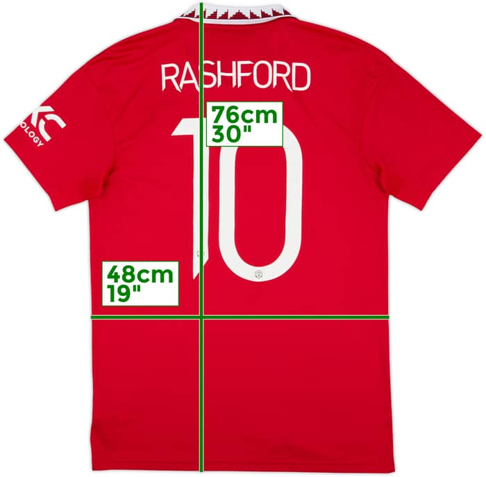 2022-23 Manchester United Home Shirt Rashford #10 - 8/10 - (M)