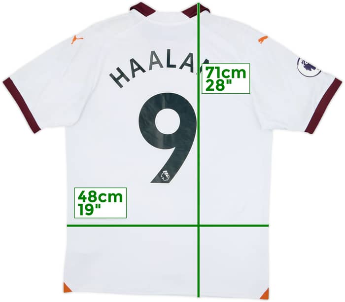 2023-24 Manchester City Away Shirt Haaland #9 - 5/10 - (M)