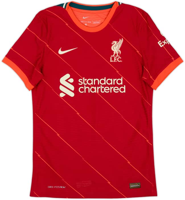 2021-22 Liverpool Authentic Home Shirt Virgil #4 - 9/10 - (S)