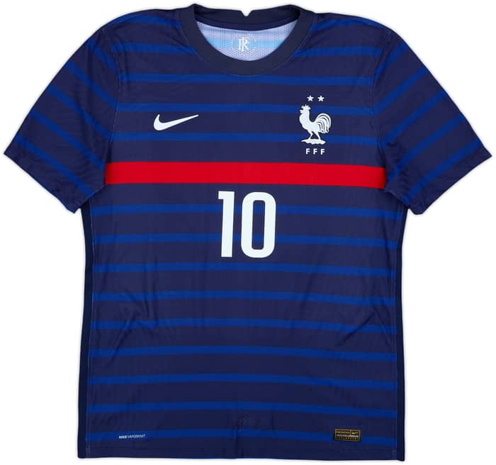 2020-21 France Authentic Home Shirt Mbappe #10 - 9/10 - (M)