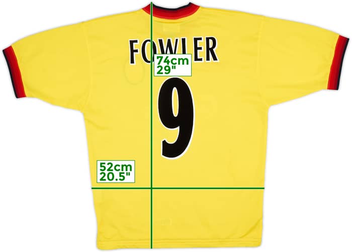 1997-99 Liverpool Away Shirt Fowler #9 - 10/10 - (M)