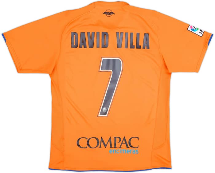 2007-08 Valencia Away Shirt David Villa #7 - 7/10 - (M)