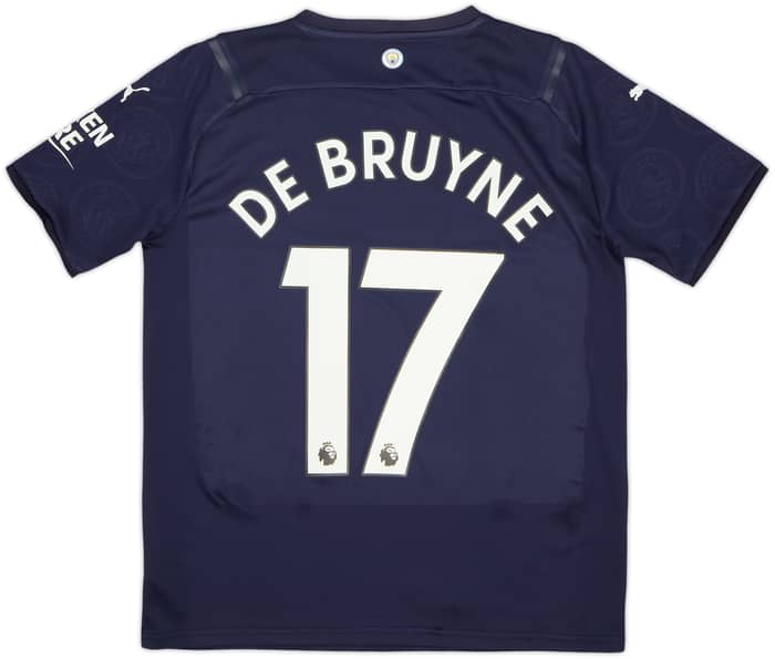 2021-22 Manchester City Third Shirt De Bruyne #17 - 8/10 - (XL.Boys)