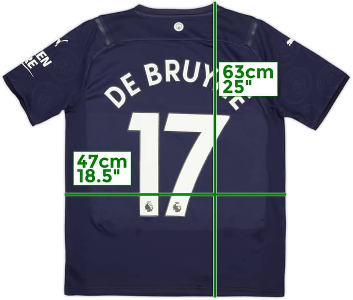 2021-22 Manchester City Third Shirt De Bruyne #17 - 8/10 - (XL.Boys)