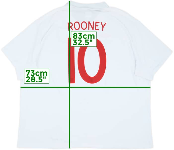 2009-10 England Home Shirt Rooney #10 - 6/10 - (5XL)