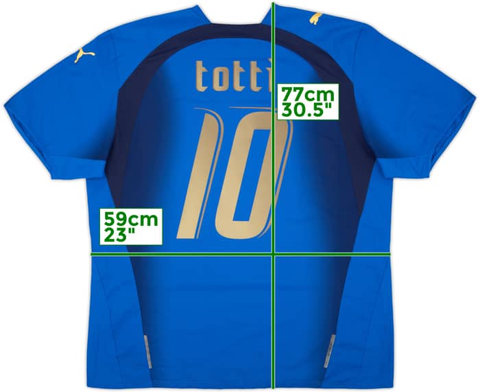 2006 Italy Home Shirt Totti #10 - 6/10 - (XL)