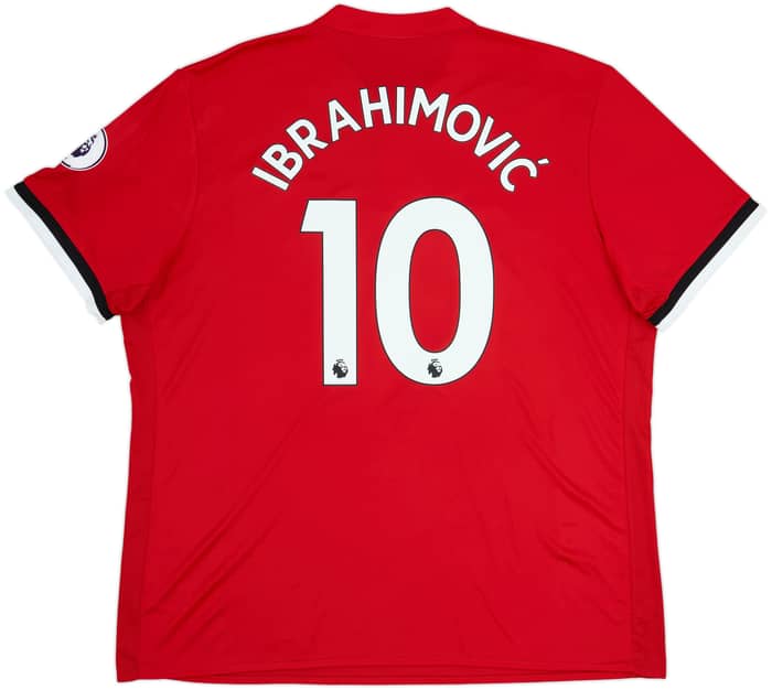 2017-18 Manchester United Home Shirt Ibrahimovic #10 - 9/10 - (XXL)