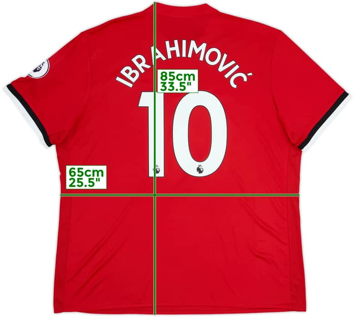 2017-18 Manchester United Home Shirt Ibrahimovic #10 - 9/10 - (XXL)