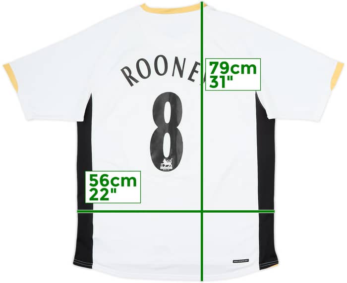 2006-08 Manchester United Away Shirt Rooney #8 - 6/10 - (L)