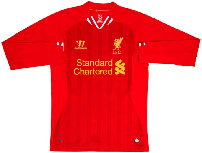 2013-14 Liverpool Home L/S Shirt Suarez #7 - 8/10 - (S)