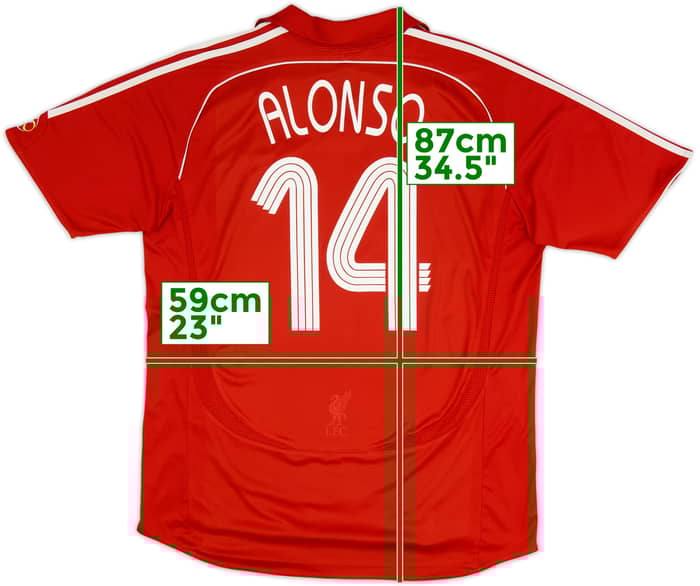 2006-08 Liverpool Home Shirt Alonso #14 - 5/10 - (XL)