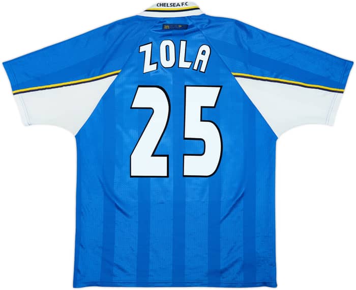 1997-99 Chelsea Home Shirt Zola #25 - 5/10 - (XL)
