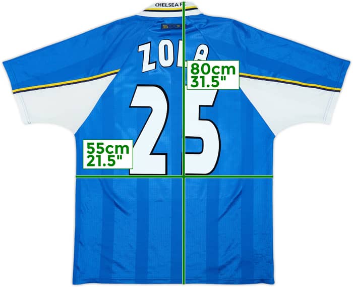 1997-99 Chelsea Home Shirt Zola #25 - 5/10 - (XL)