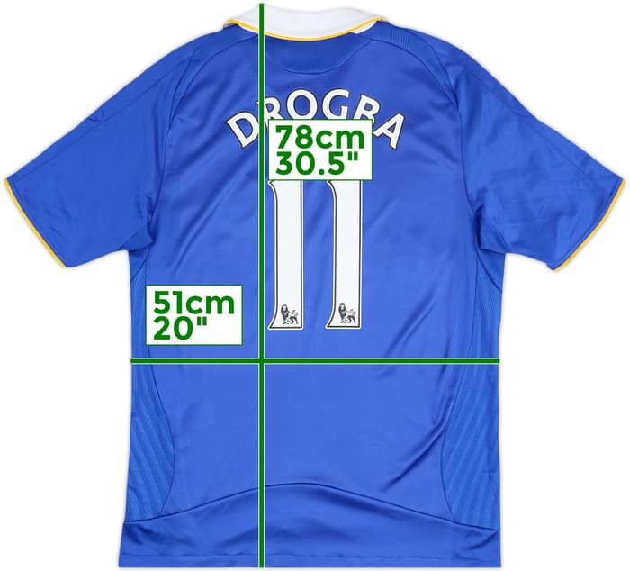 2008-09 Chelsea Home Shirt Drogba #11 - 7/10 - (M)