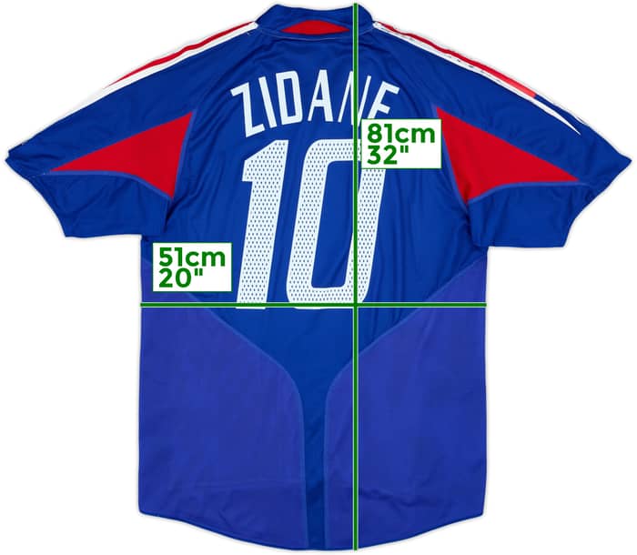 2004-06 France Home Shirt Zidane #10 - 6/10 - (M)