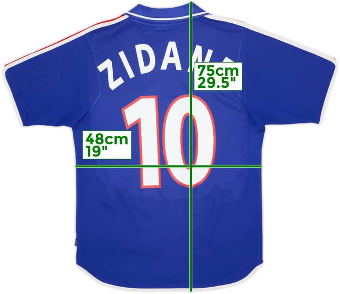 2000-02 France Home Shirt Zidane #10 - 5/10 - (S)