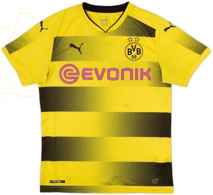 2017-18 Borussia Dortmund Home Shirt Aubameyang #17 - 4/10 - (M)